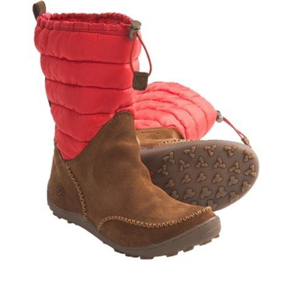 Columbia Women's Minx Moccasin waterproof Omni-Heat leather suede snow boots 7